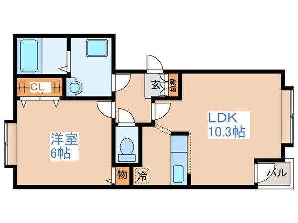 バルチュ－レ壱番館の物件間取画像